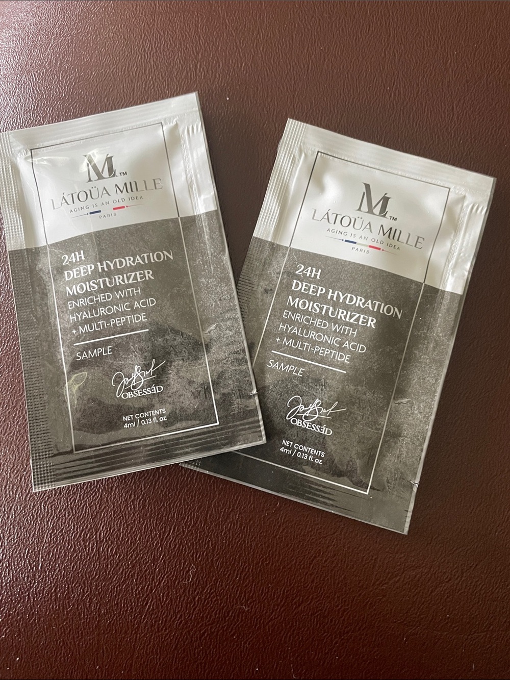 2 LATOÚA MILLE 24H Deep Hydration Moisturizer Cream SPF50 PA+++ 4ml Samples